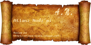 Atlasz Noémi névjegykártya